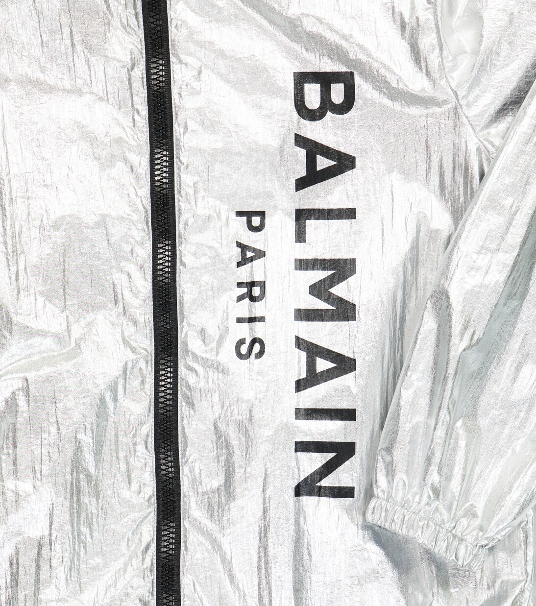 Logo metallic technical jacket | Balmain Kids
