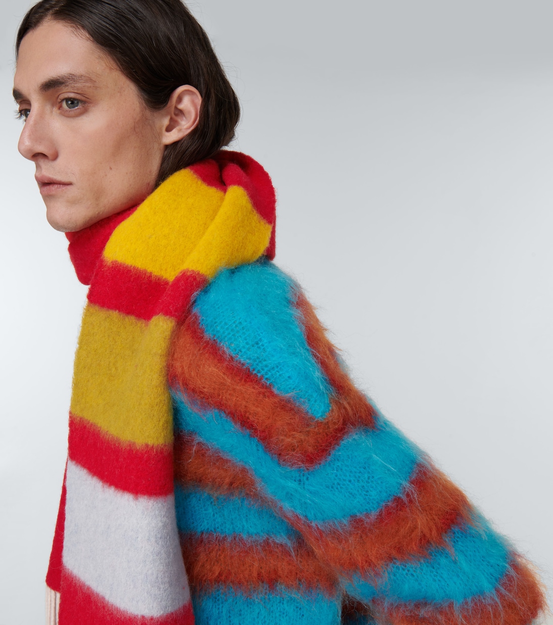 Sciarpa in misto lana a righe | Marni
