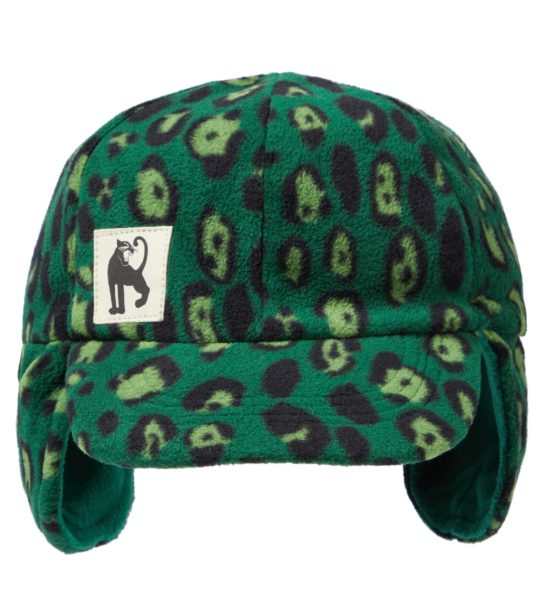 Leopard-print fleece hat | Mini Rodini