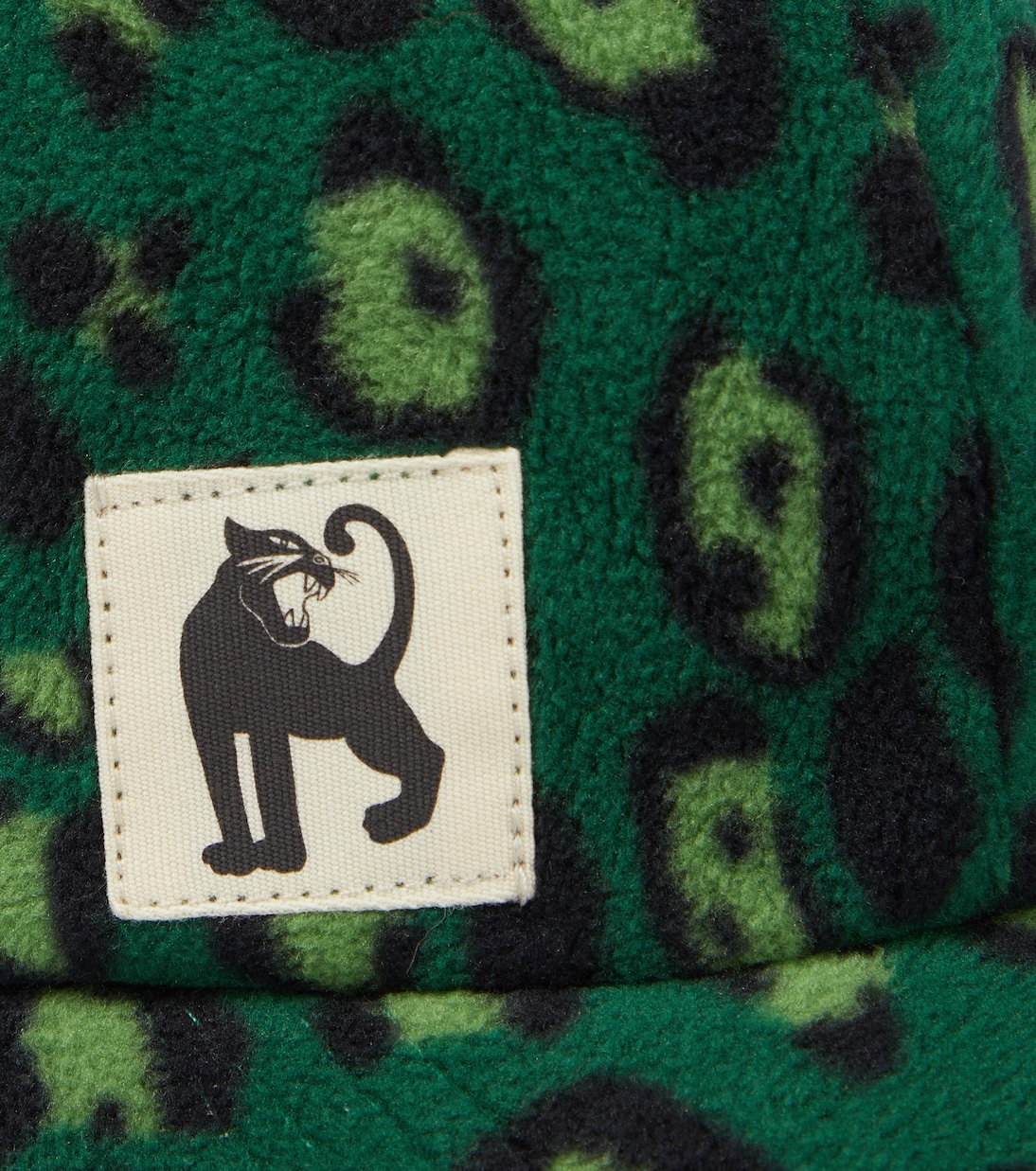 Leopard-print fleece hat | Mini Rodini