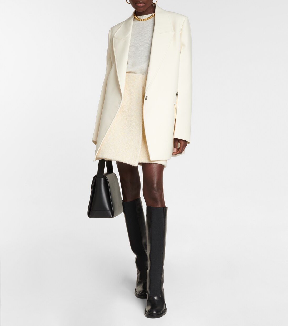 Minifalda de punto bouclé mezcla de lana | Jil Sander