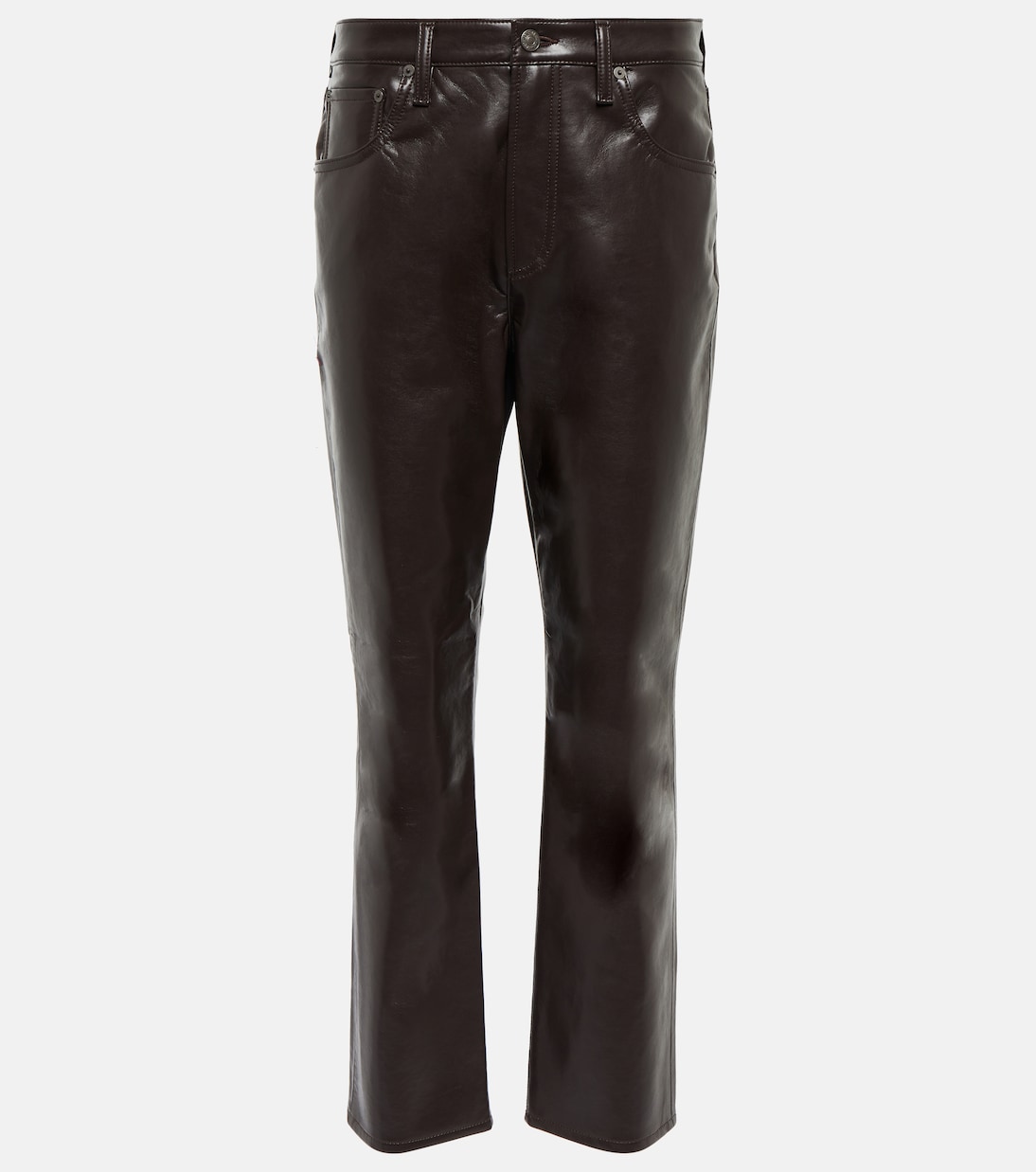 Jolene high-rise slim-fit leather-blend pants | Citizens of Humanity