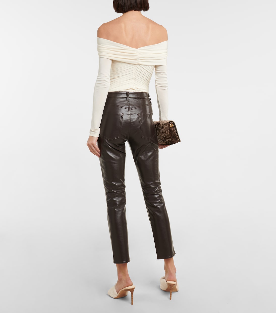 Jolene high-rise slim-fit leather-blend pants | Citizens of Humanity