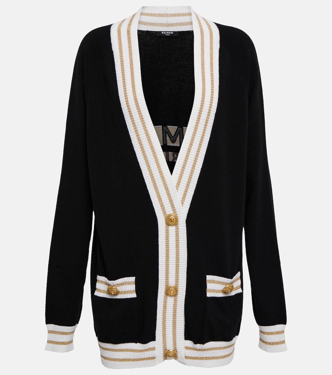 Oversized wool and cashmere-blend cardigan | Balmain