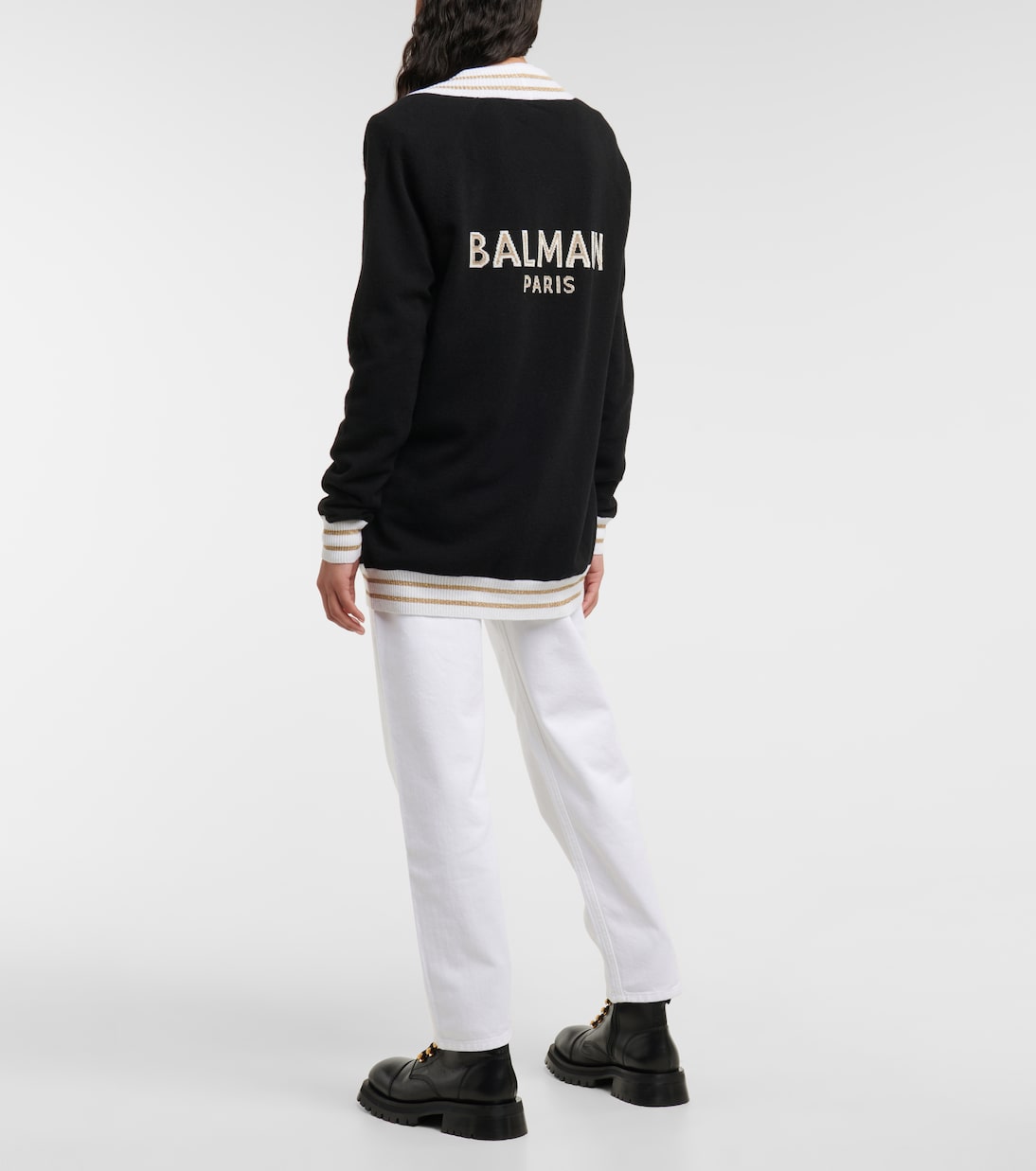 Oversized wool and cashmere-blend cardigan | Balmain