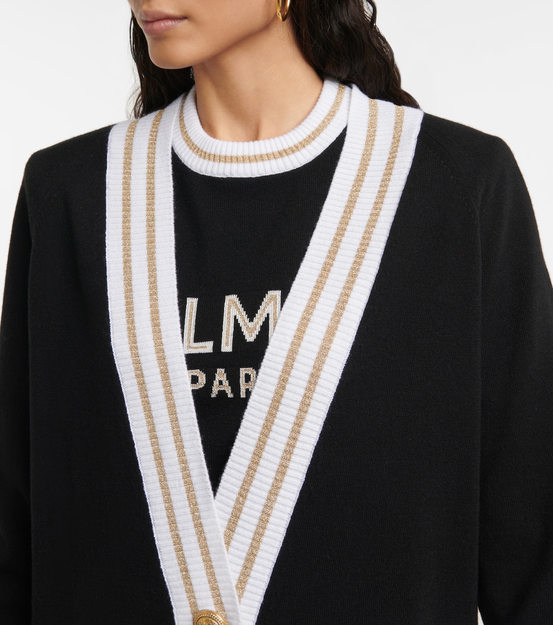 Oversized wool and cashmere-blend cardigan | Balmain