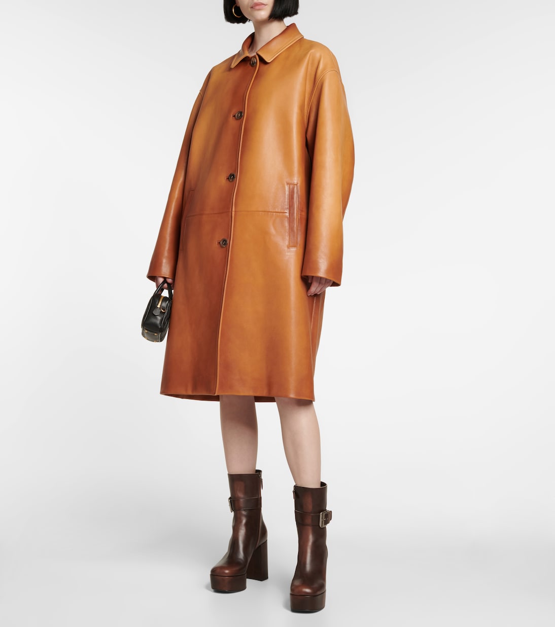 Mantel aus Leder | Miu Miu