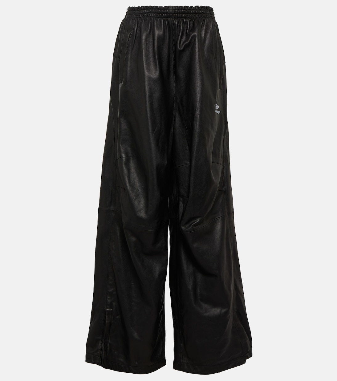 Pantalones de Cuero Balenciaga con Corte Amplio para Jóvenes Modernos