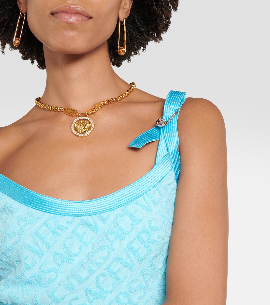 Minikleid Versace Allover aus Frottee | Versace
