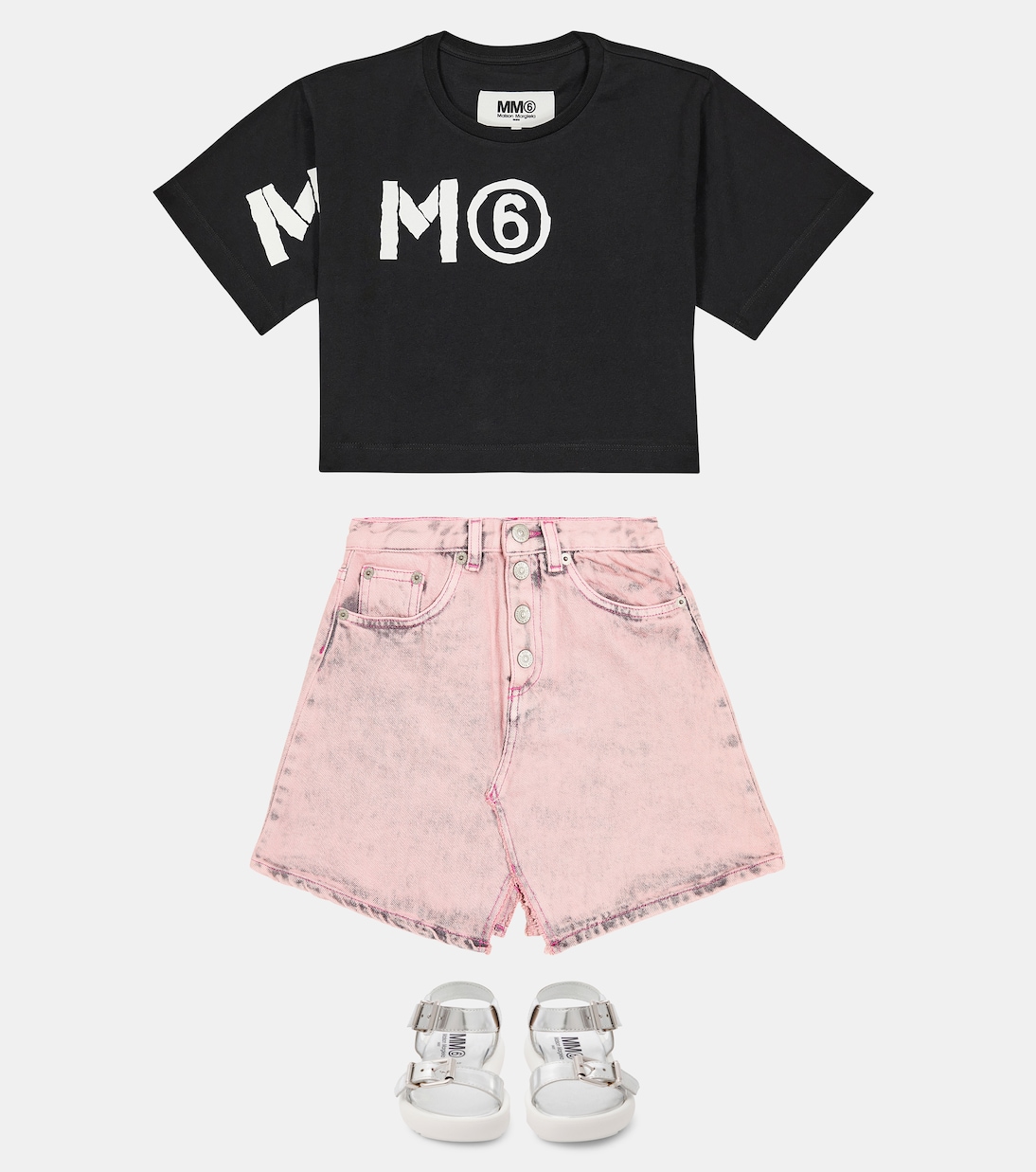 T-Shirt aus Baumwoll-Jersey | MM6 Maison Margiela Kids