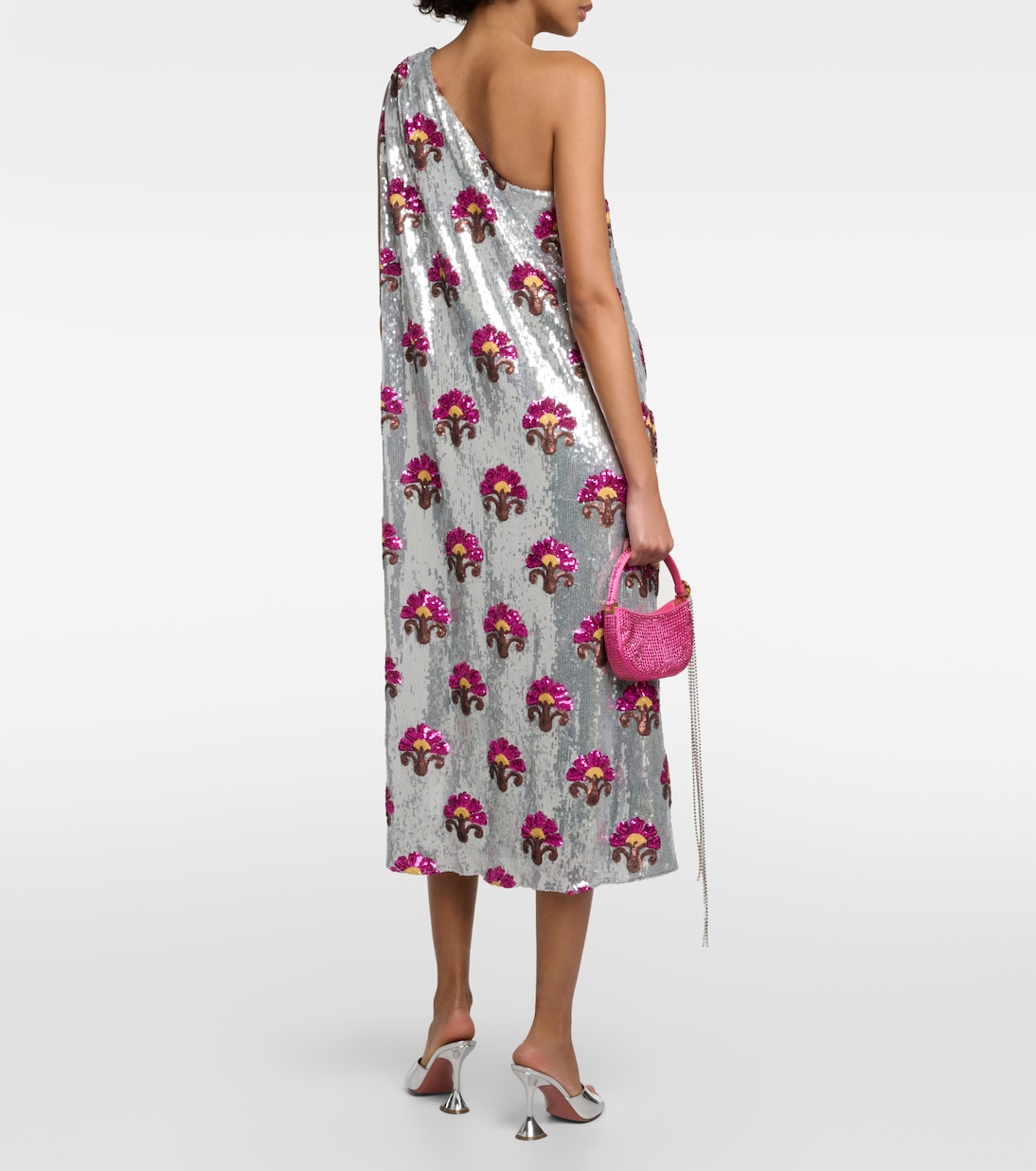 One-Shoulder-Midikleid Roy mit Pailletten | La DoubleJ