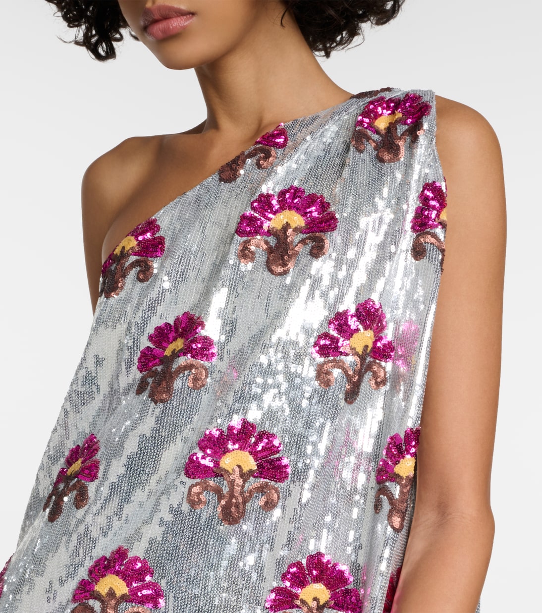 One-Shoulder-Midikleid Roy mit Pailletten | La DoubleJ