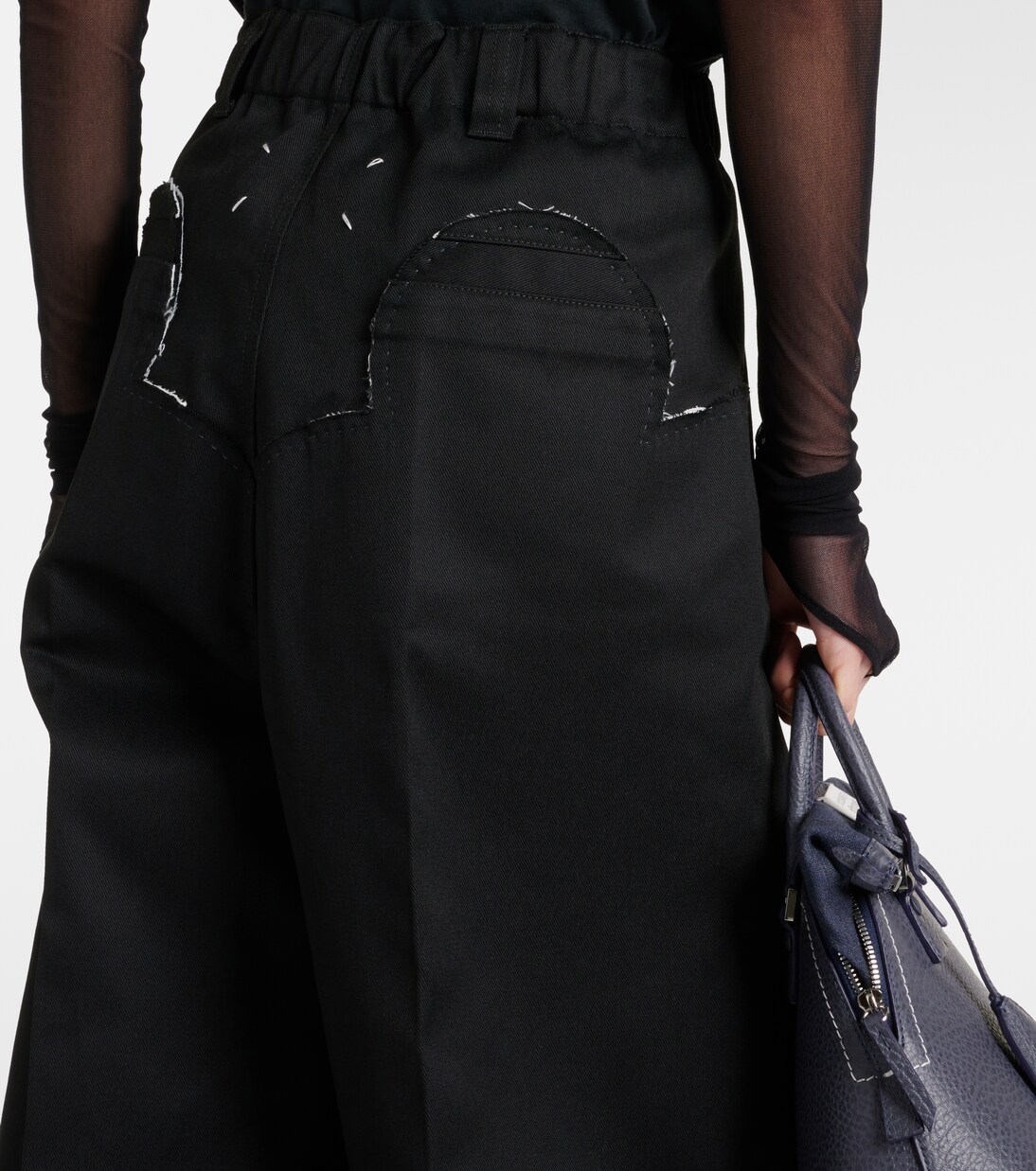 Herringbone Wide Leg Trouser