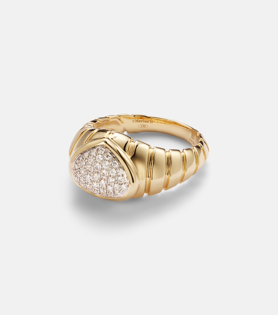 Anello in oro 18kt con diamanti - Timo Collection by MARINA B, gioiello elegante per giovani