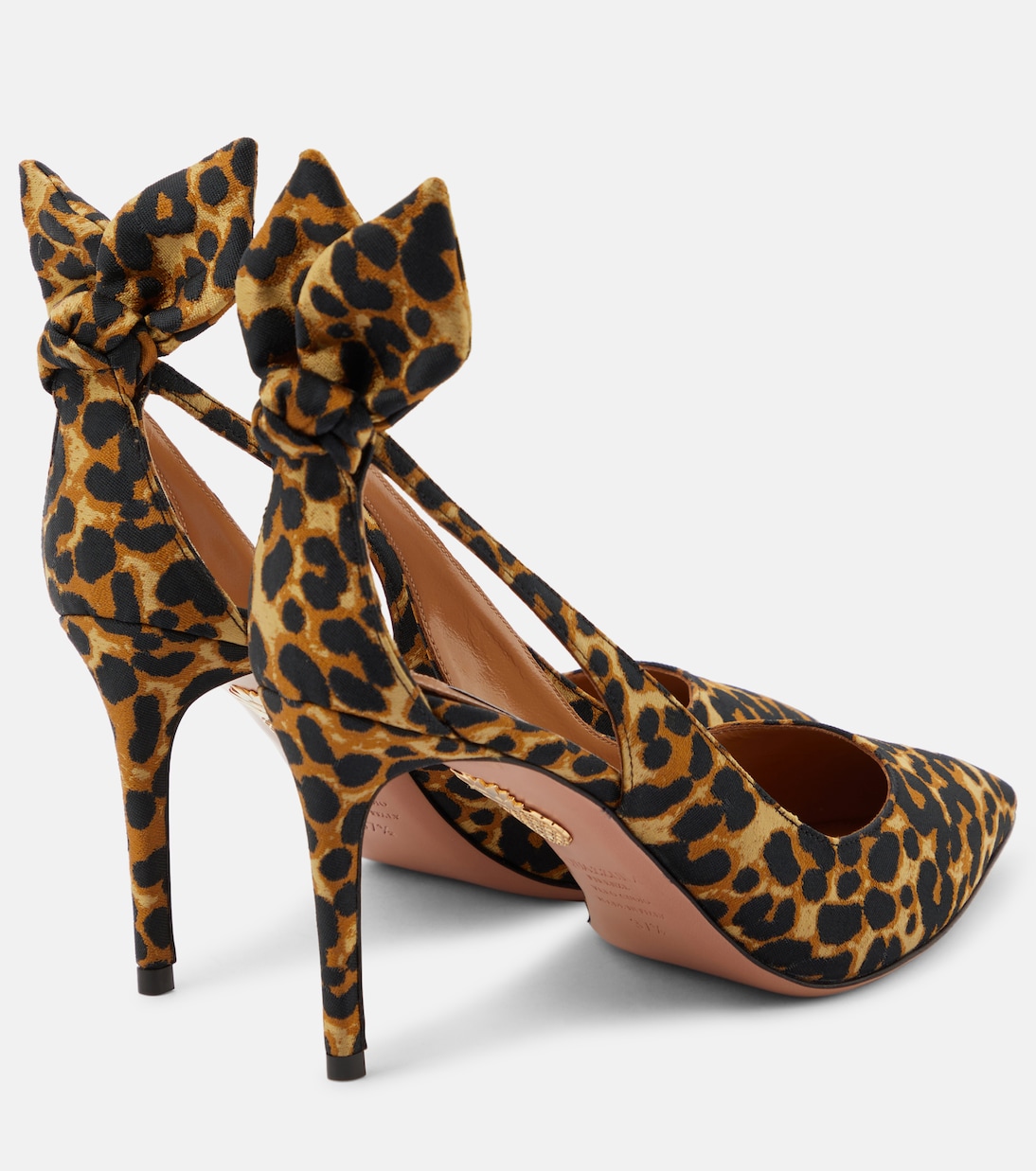 Bow Tie 85 leopard-print pumps | Aquazzura