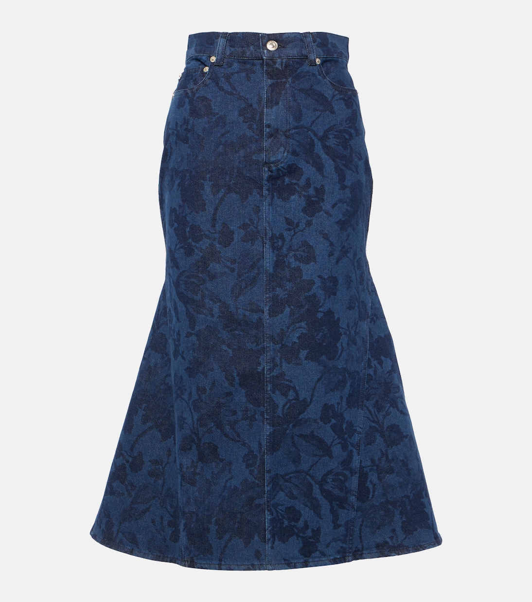 Falda midi de denim | Erdem