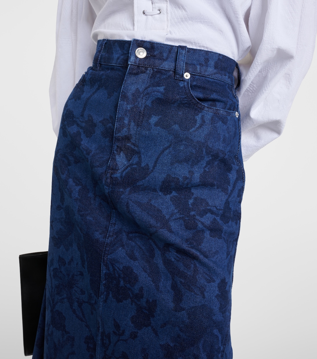 ANDMARY】Fur pocket denim skirt
