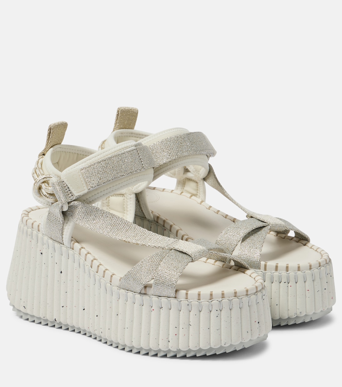 Nama metallic wedge sandals | Chloé