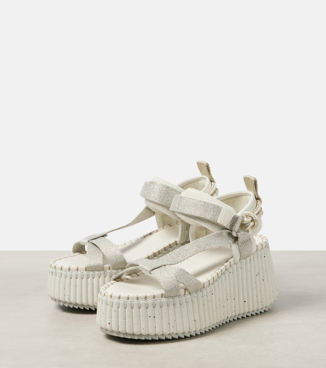 Nama metallic wedge sandals | Chloé