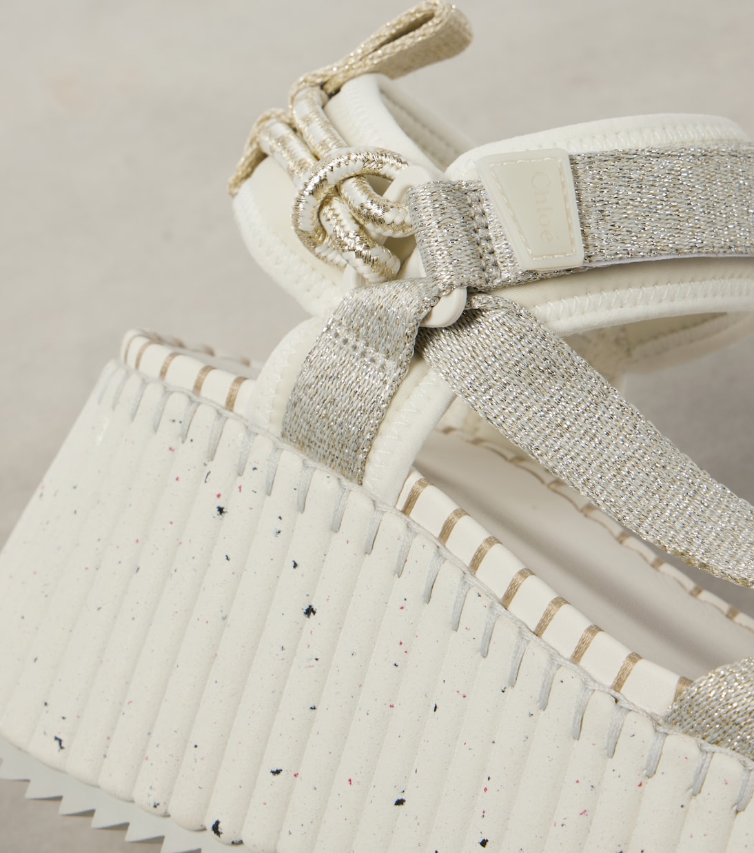 Nama metallic wedge sandals | Chloé