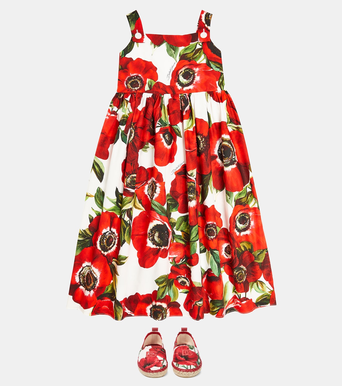 Kleid aus Baumwollpopeline | Dolce&Gabbana Kids