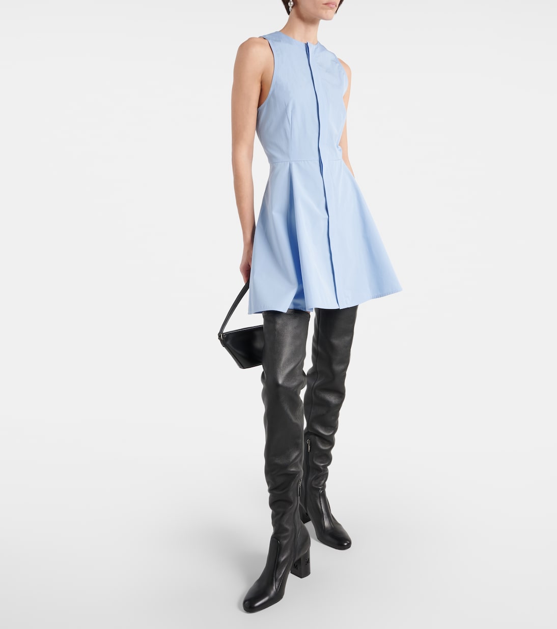Hemdblusenkleid Godet aus Baumwollpopeline | Ami Paris