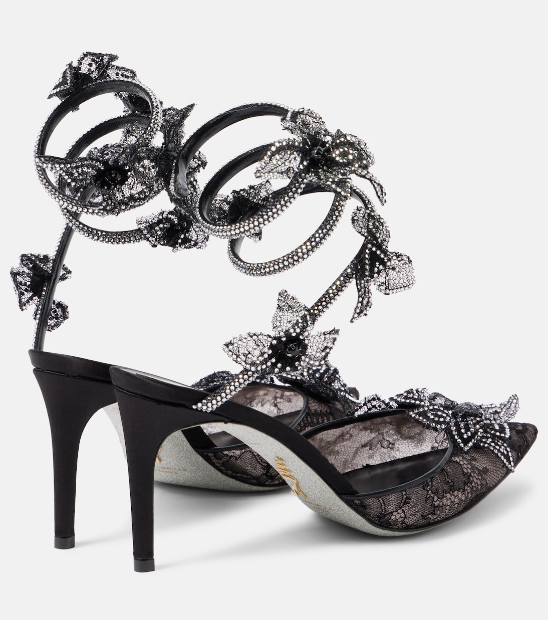 Pumps Floriane 80 in pizzo e pelle | Rene Caovilla