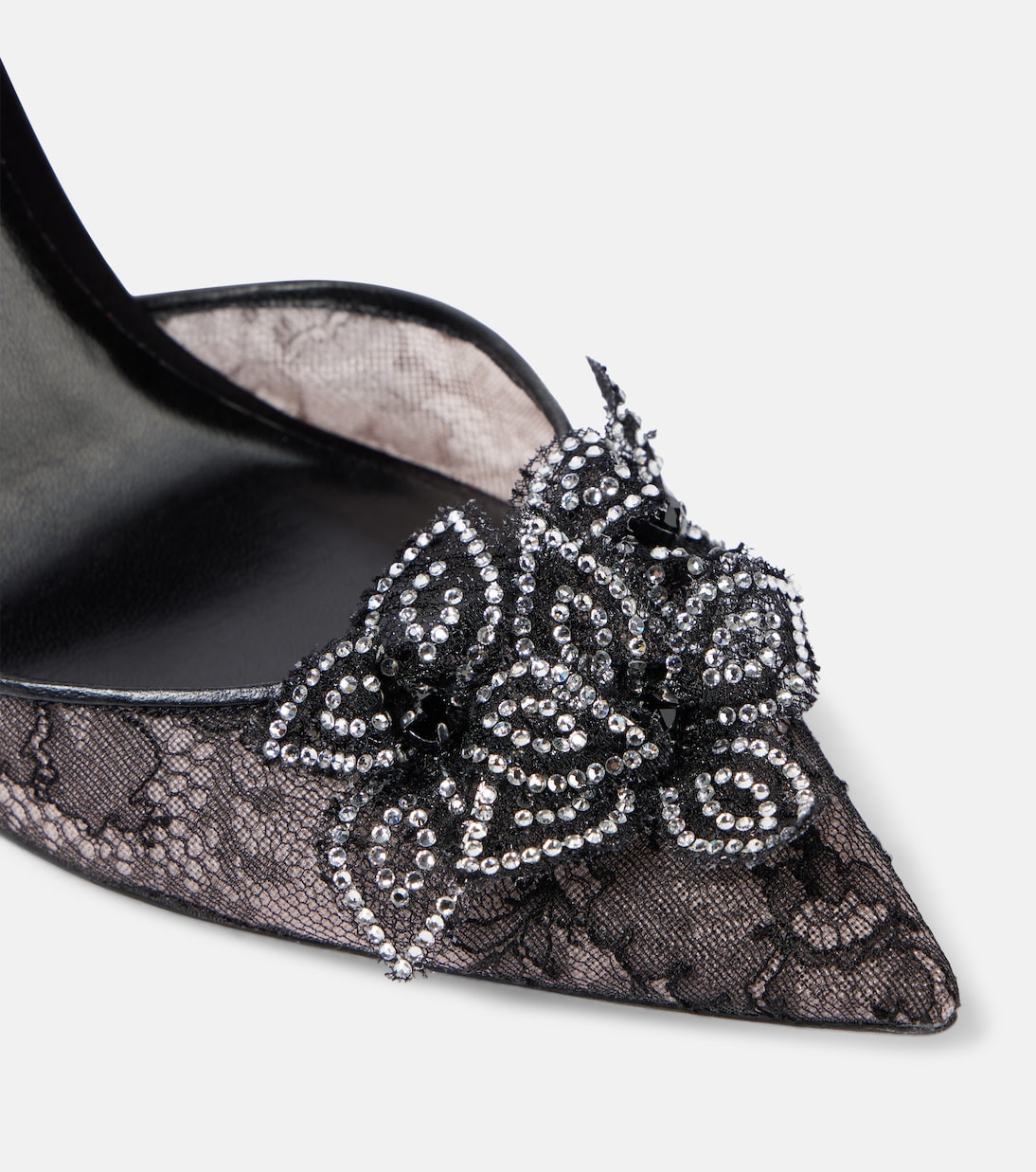 Black lace pumps outlet