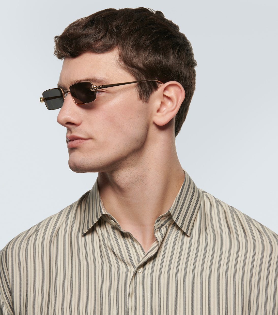 Embellished rectangular sunglasses | Cartier Eyewear Collection