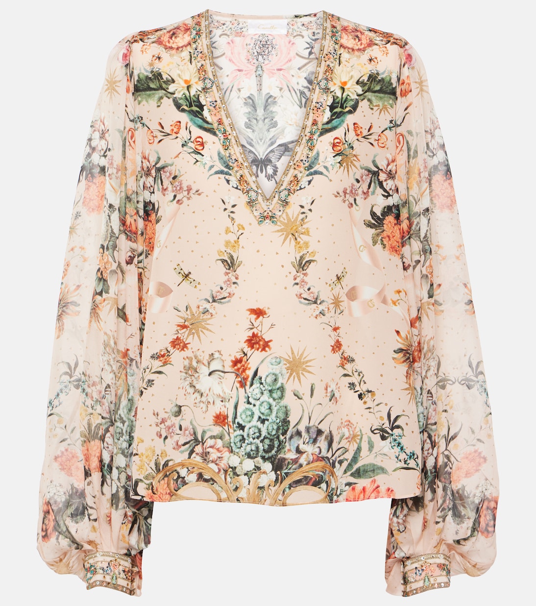Blouse en soie à fleurs | Camilla
