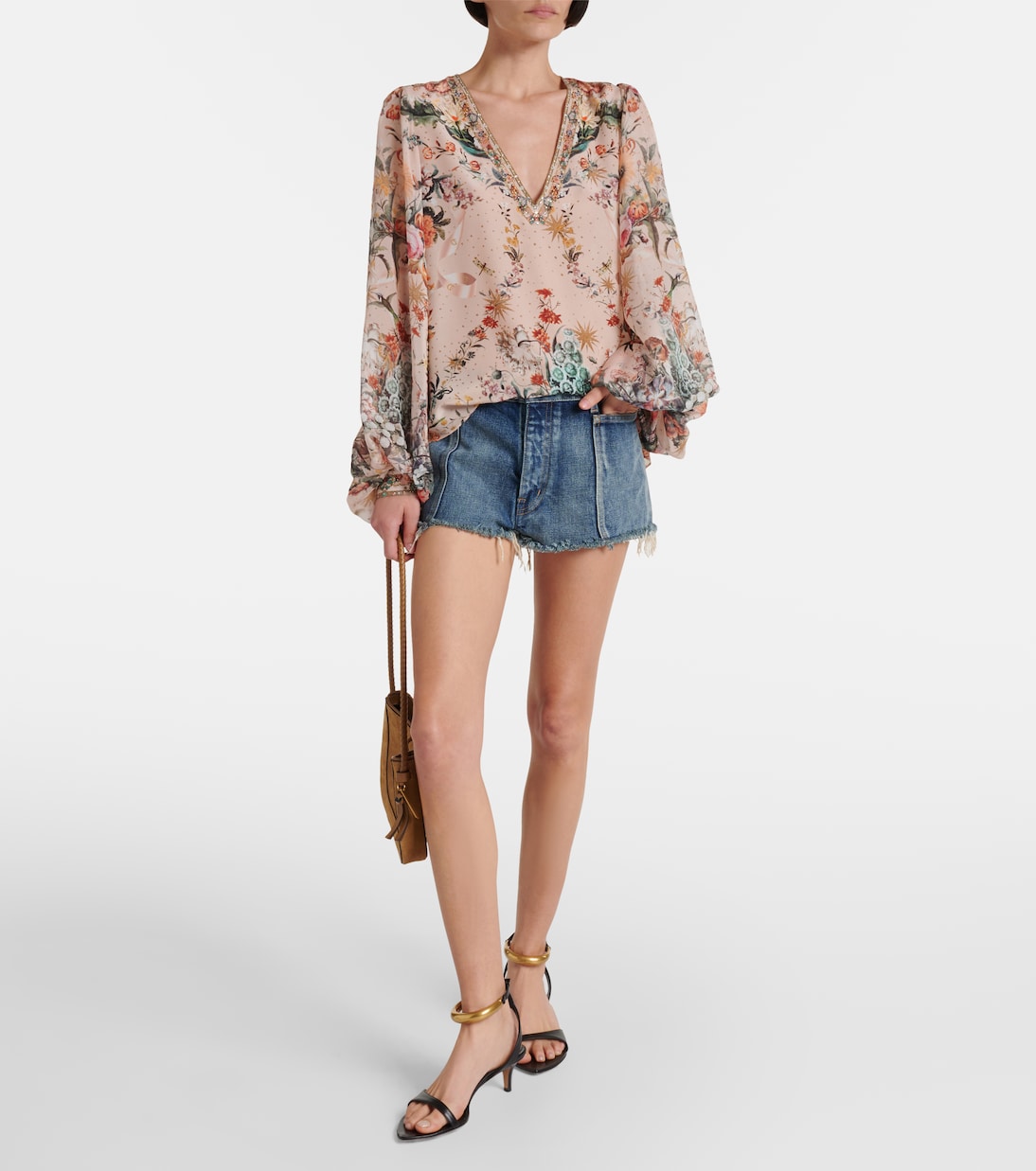 Blouse en soie à fleurs | Camilla