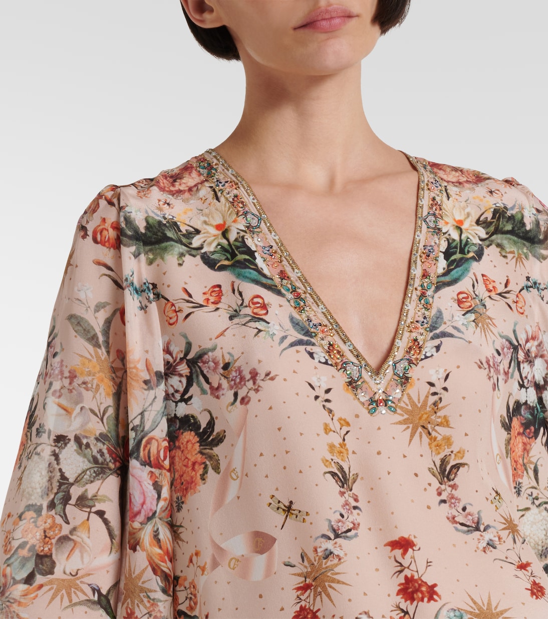 Blouse en soie à fleurs | Camilla