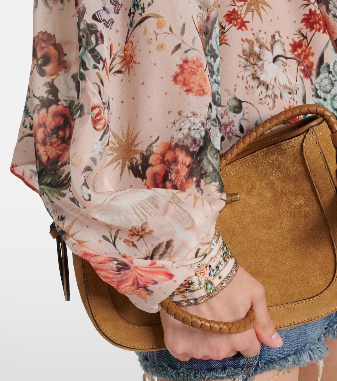 Blouse en soie à fleurs | Camilla