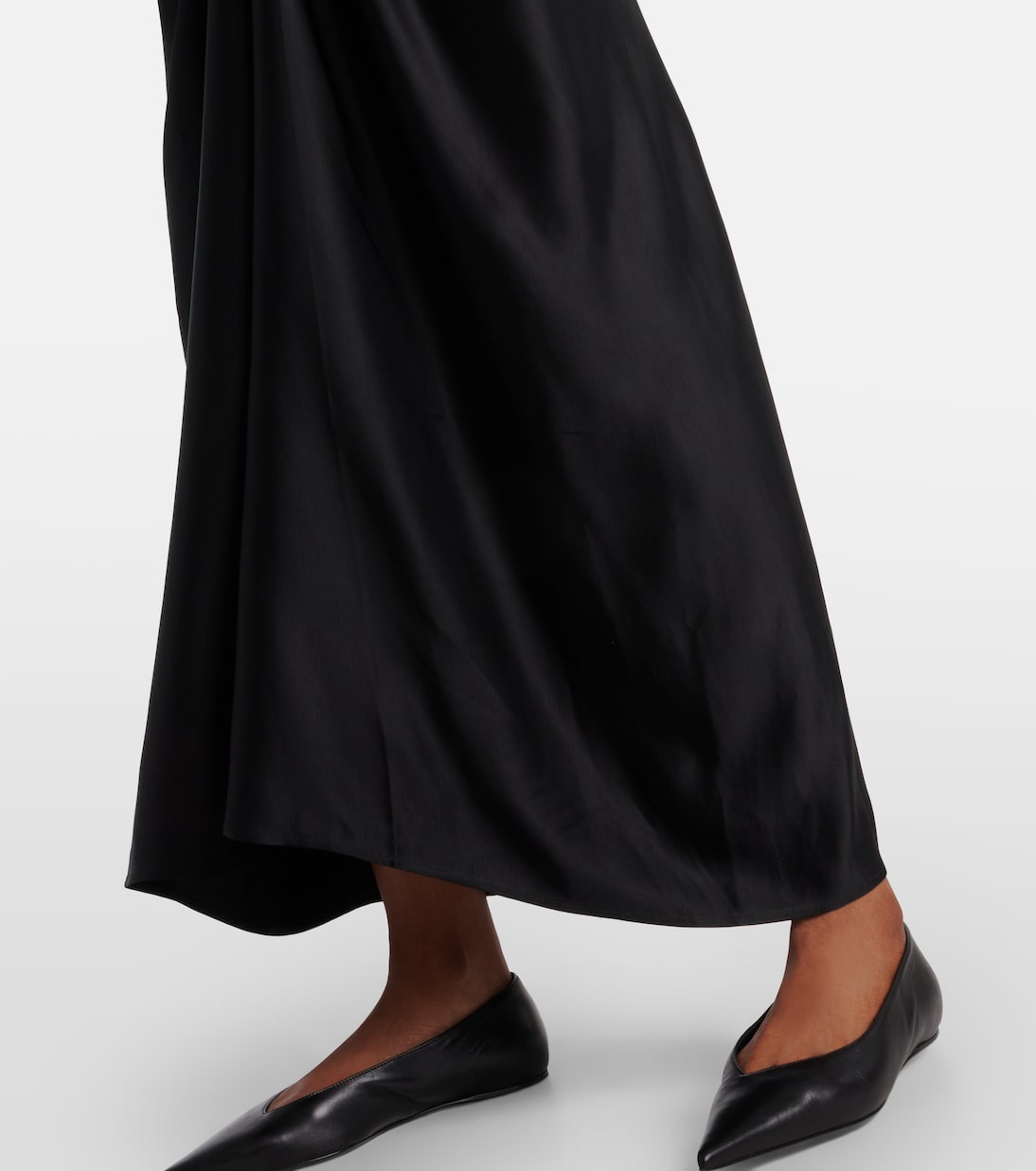 Knot-detail satin maxi skirt | Toteme