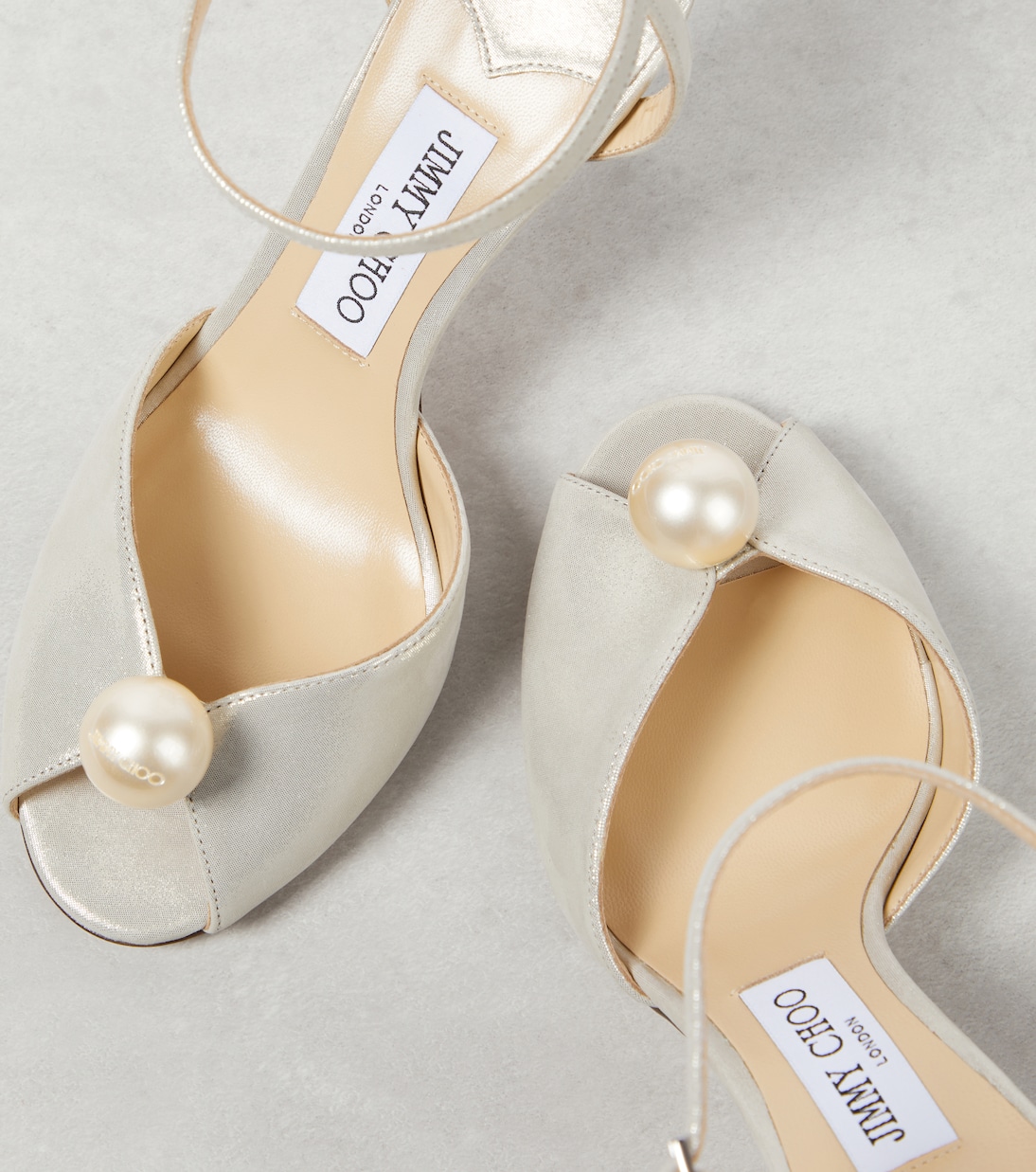 Sandali Sacora 85 in pelle con perle bijoux | Jimmy Choo