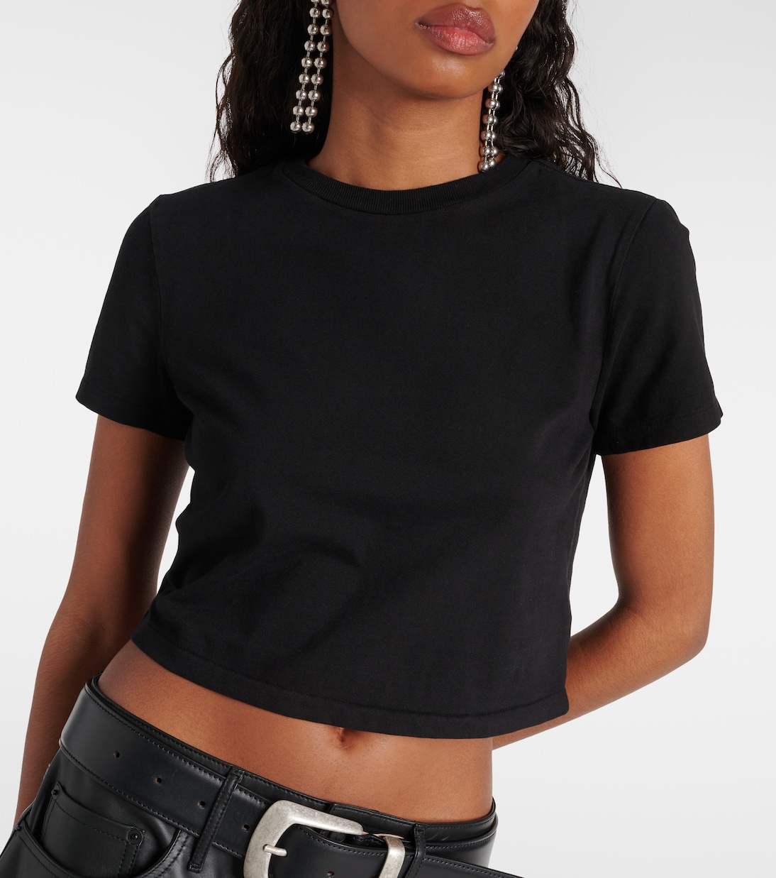 Cotton jersey crop top | Re/Done