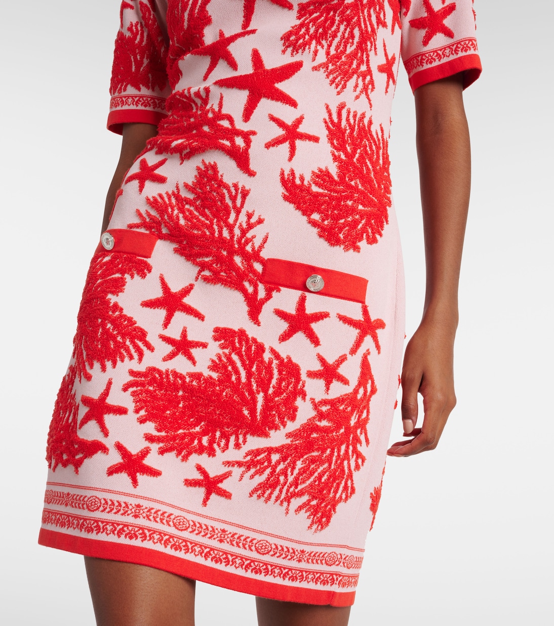 Miniabito Barocco Sea in jacquard | Versace