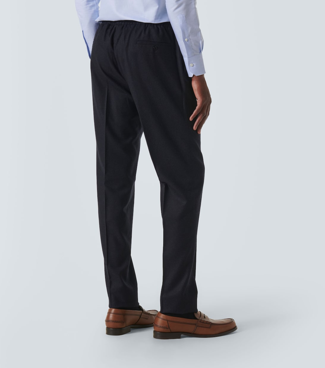 Virgin wool slim pants | Rubinacci