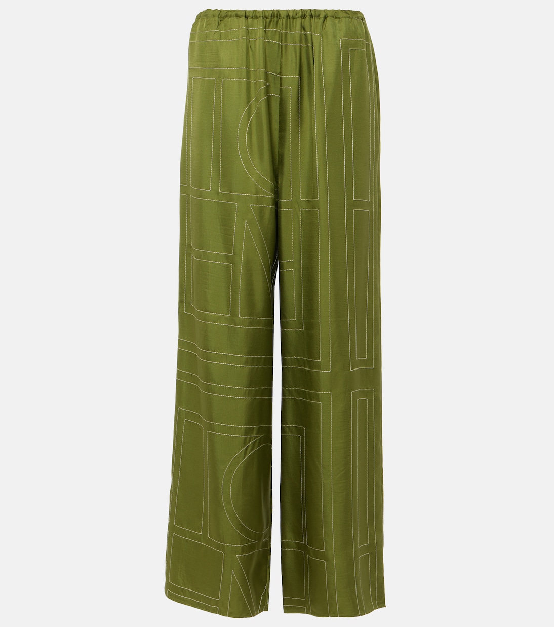Weite Hose aus Seiden-Twill | Toteme