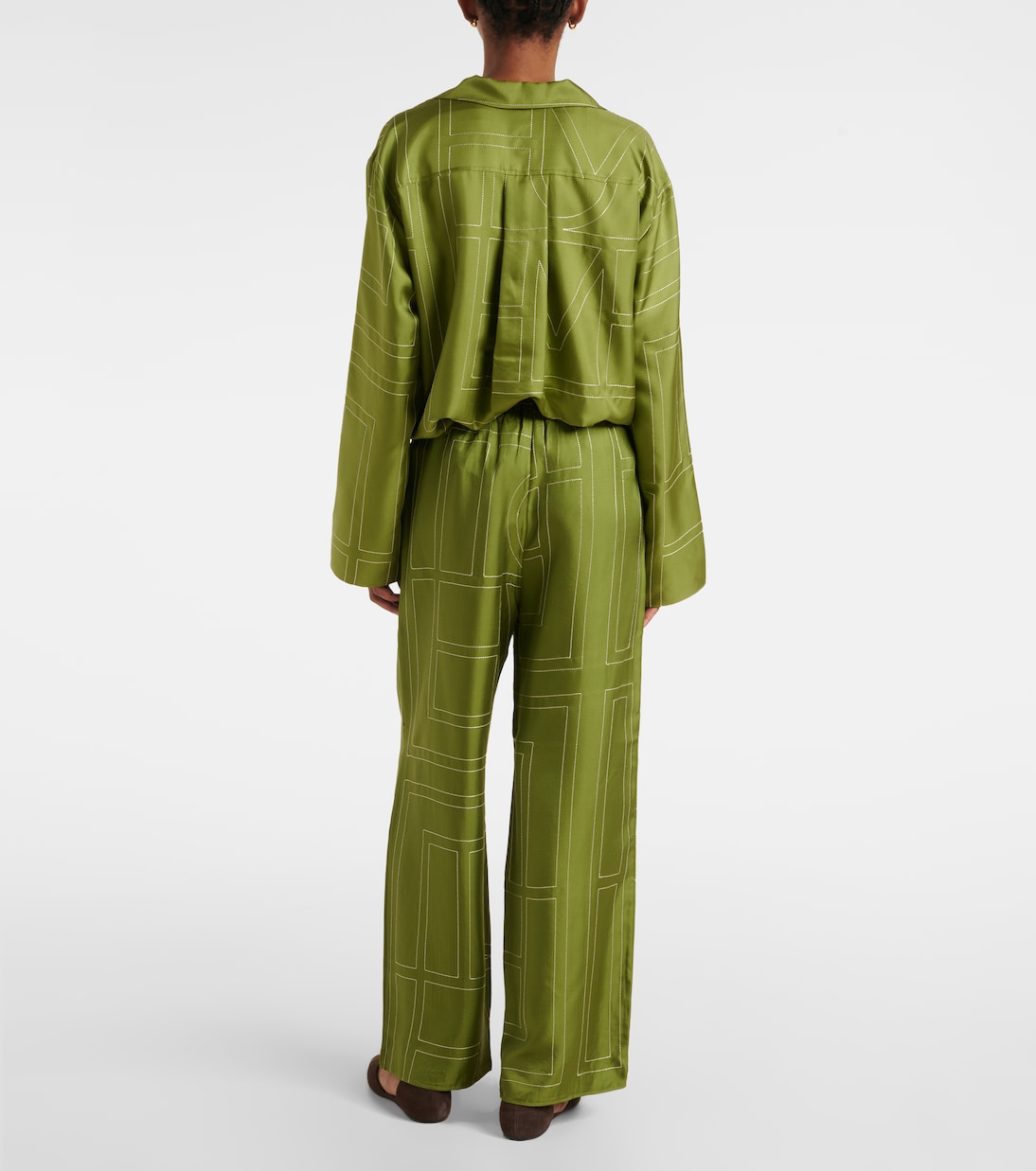 Weite Hose aus Seiden-Twill | Toteme