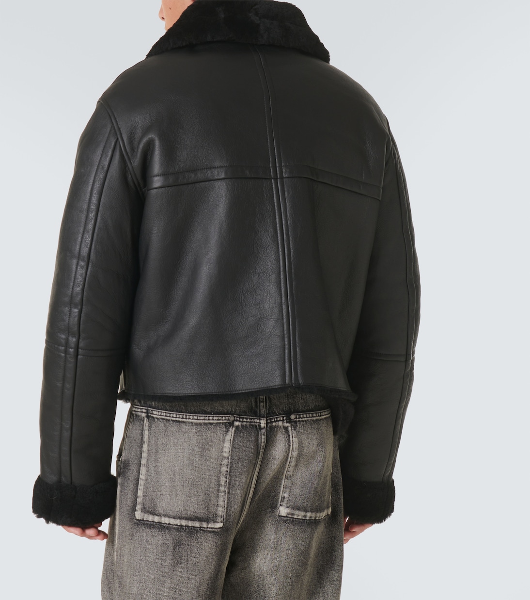 Chaqueta de piel con borrego | Entire Studios