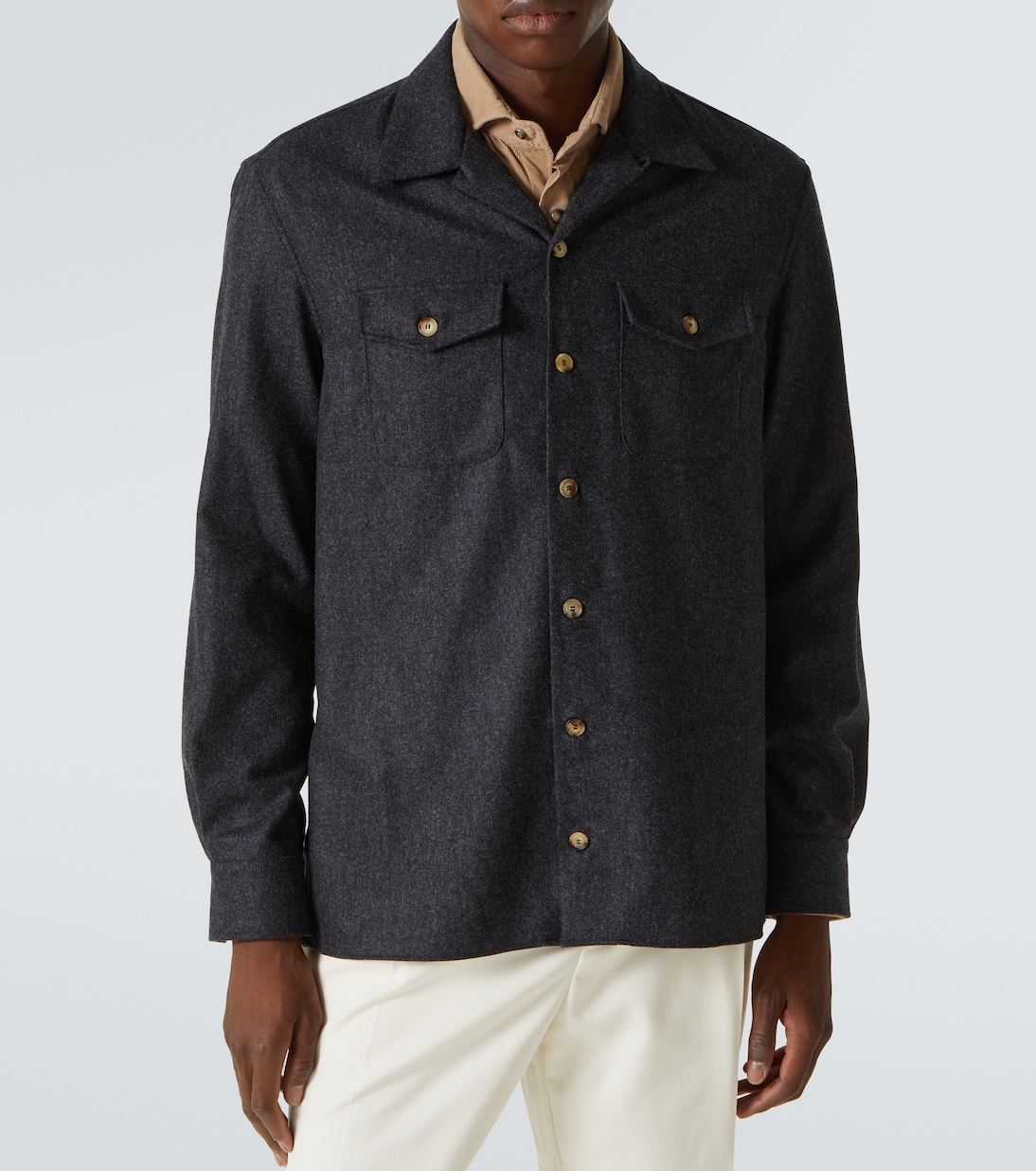 Camicia in lana vergine | Brunello Cucinelli