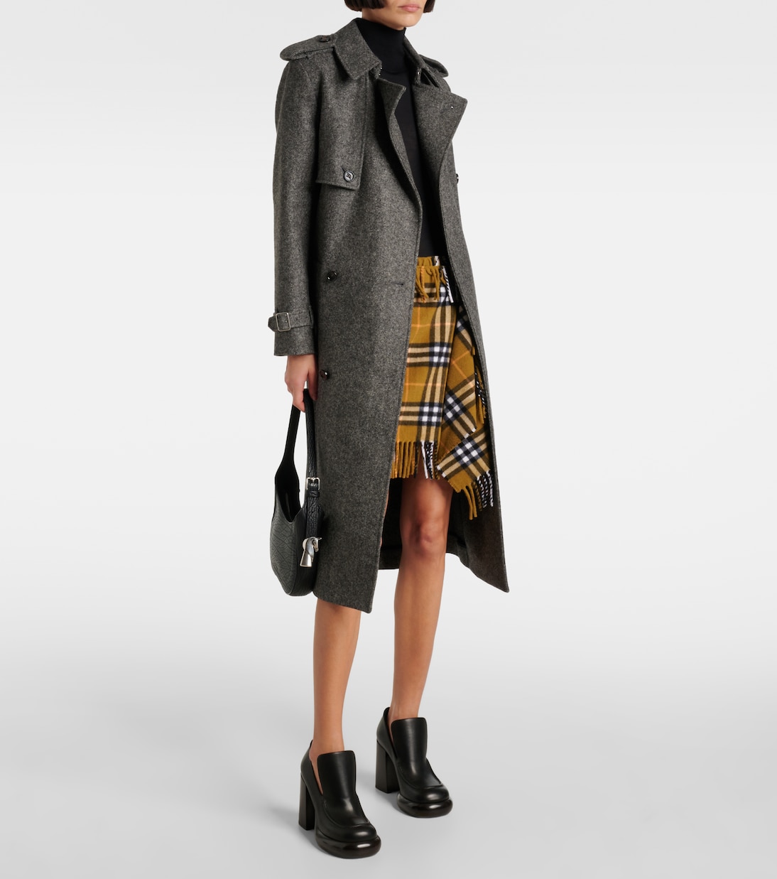 Minifalda de lana y cachemir con Burberry Check | Burberry