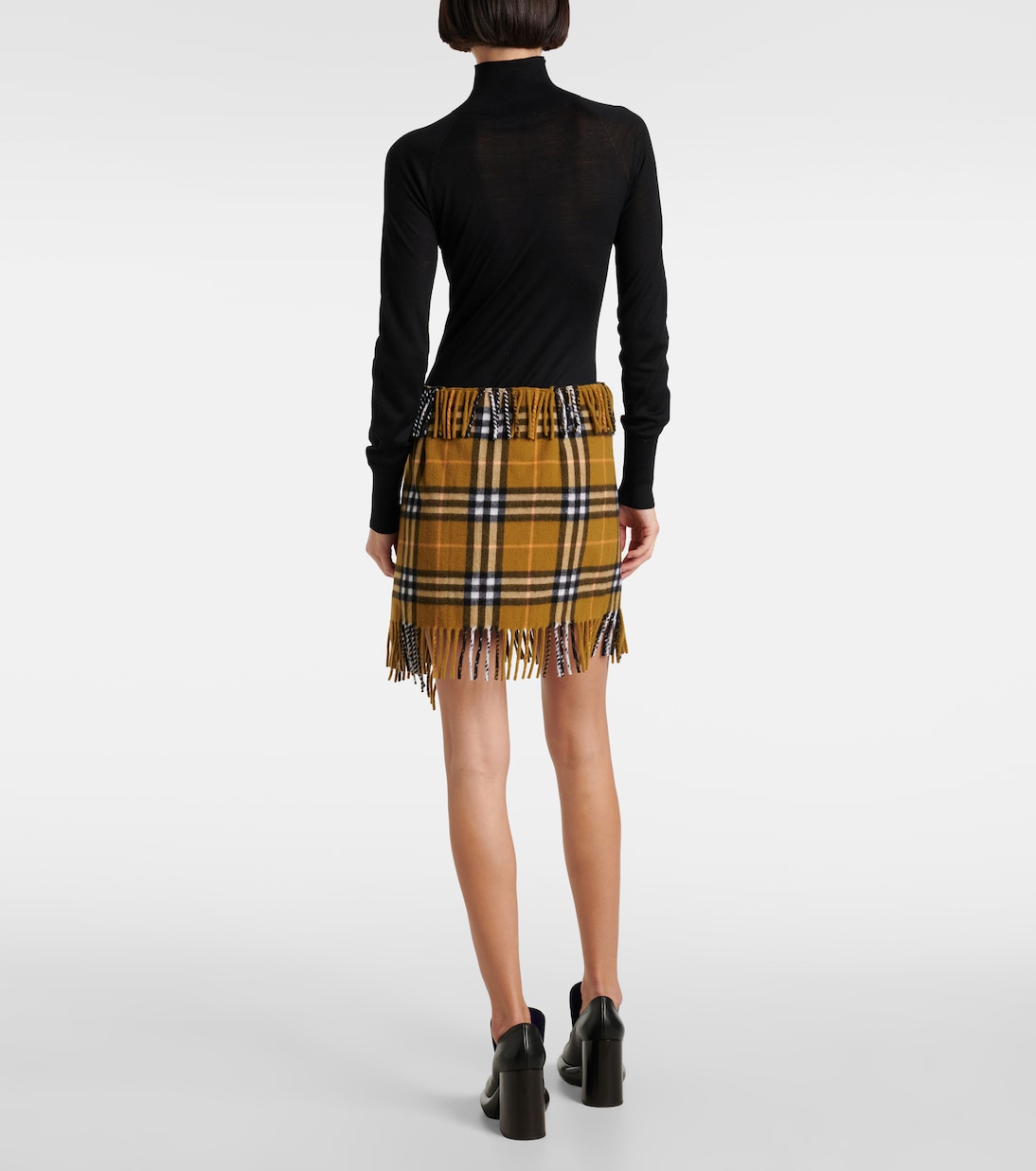 Minifalda de lana y cachemir con Burberry Check | Burberry
