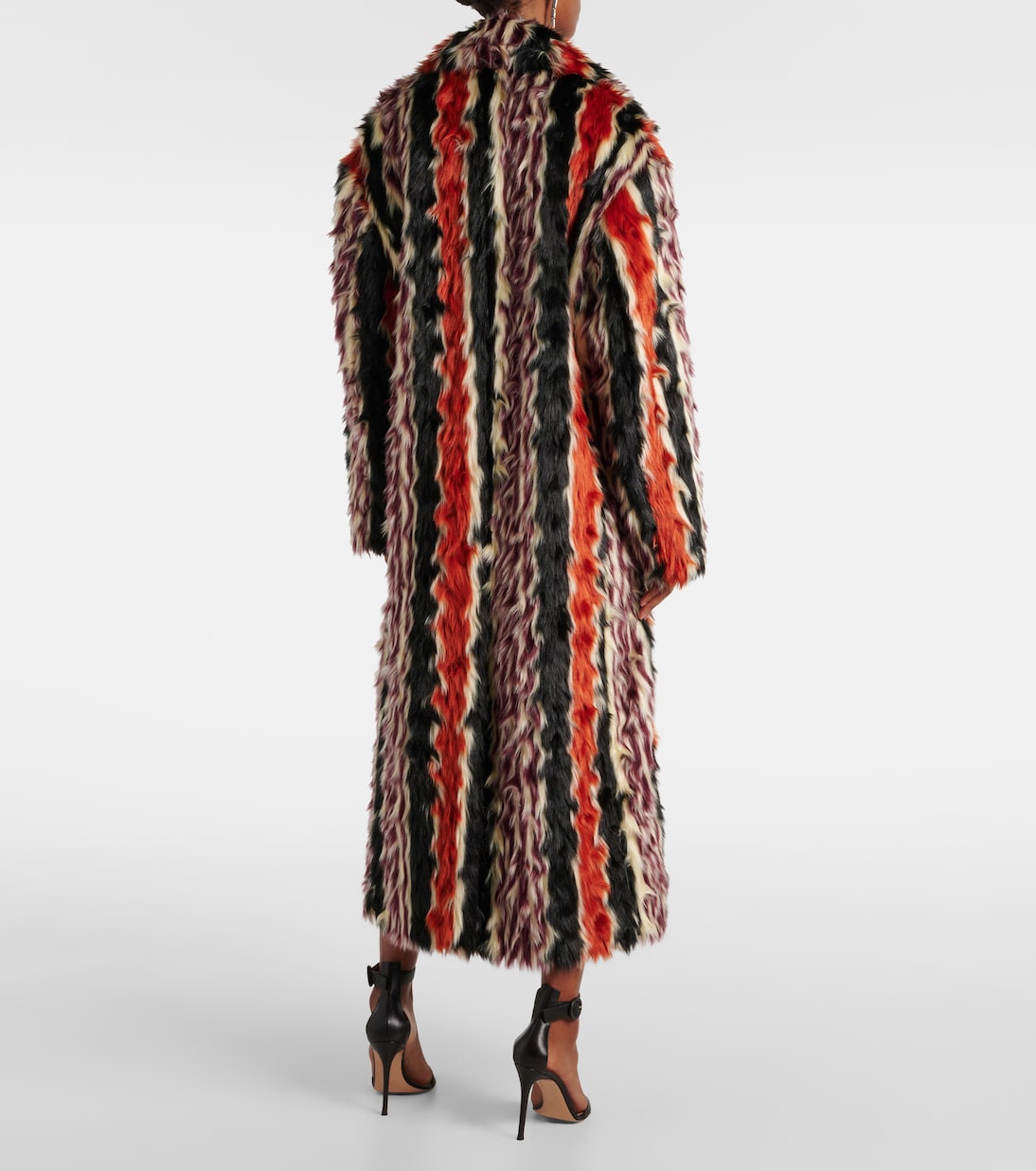 Cappotto in pelliccia sintetica a righe | Missoni