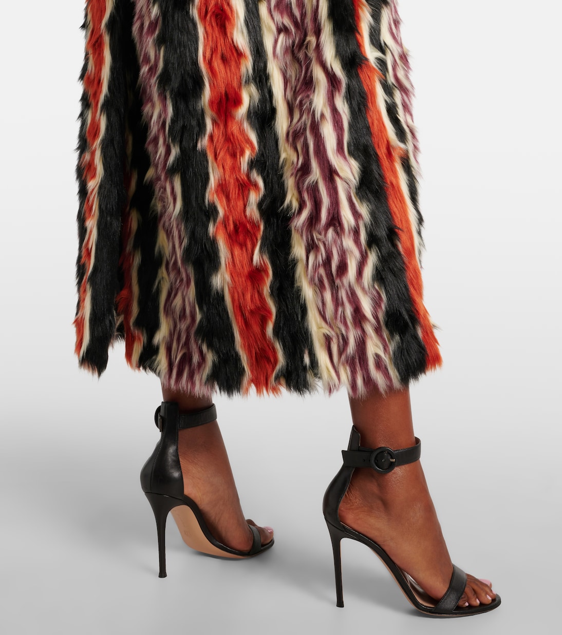 Cappotto in pelliccia sintetica a righe | Missoni