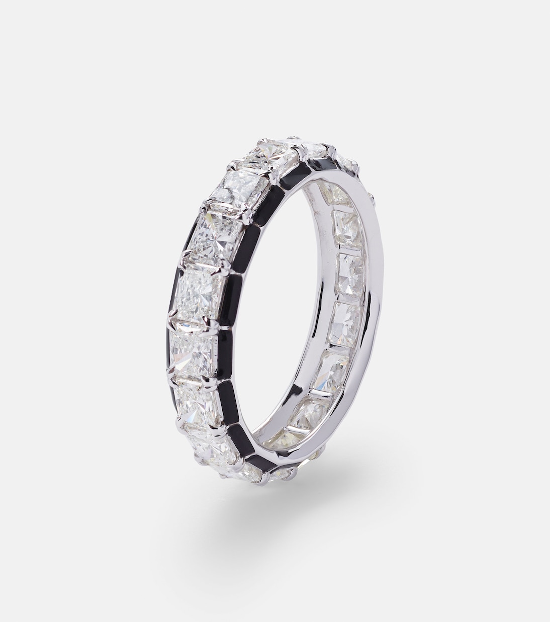 Bague Radiant Eternity en or blanc 18 ct et diamants | Kamyen