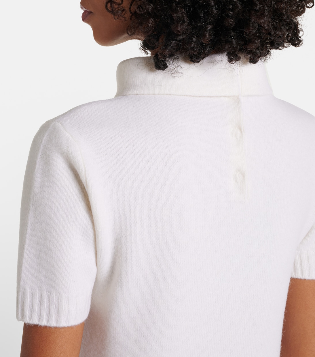 Abito corto in lana vergine con logo | Prada