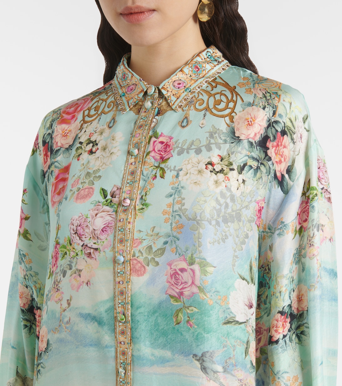 Hemdblusenkleid aus Seiden-Twill | Camilla