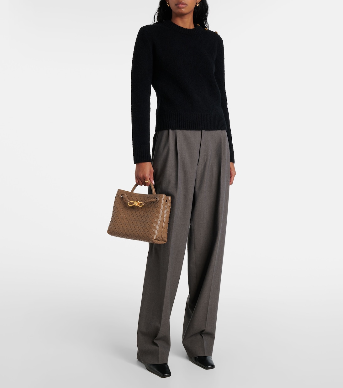 Sac Andiamo Small en cuir intrecciato | Bottega Veneta